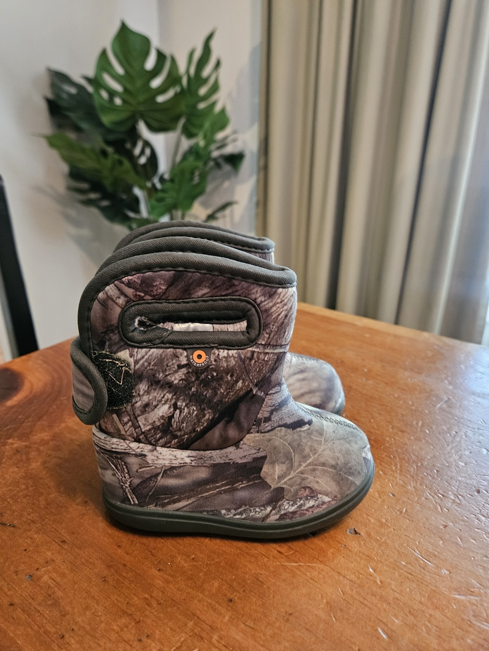 Bogs Kids Camo Pull-On Boots - Gray